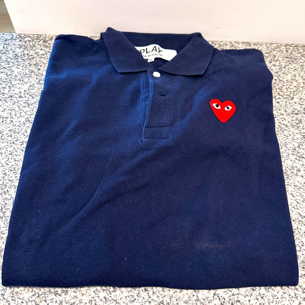 Navy Comme de Garçons PLAY polo